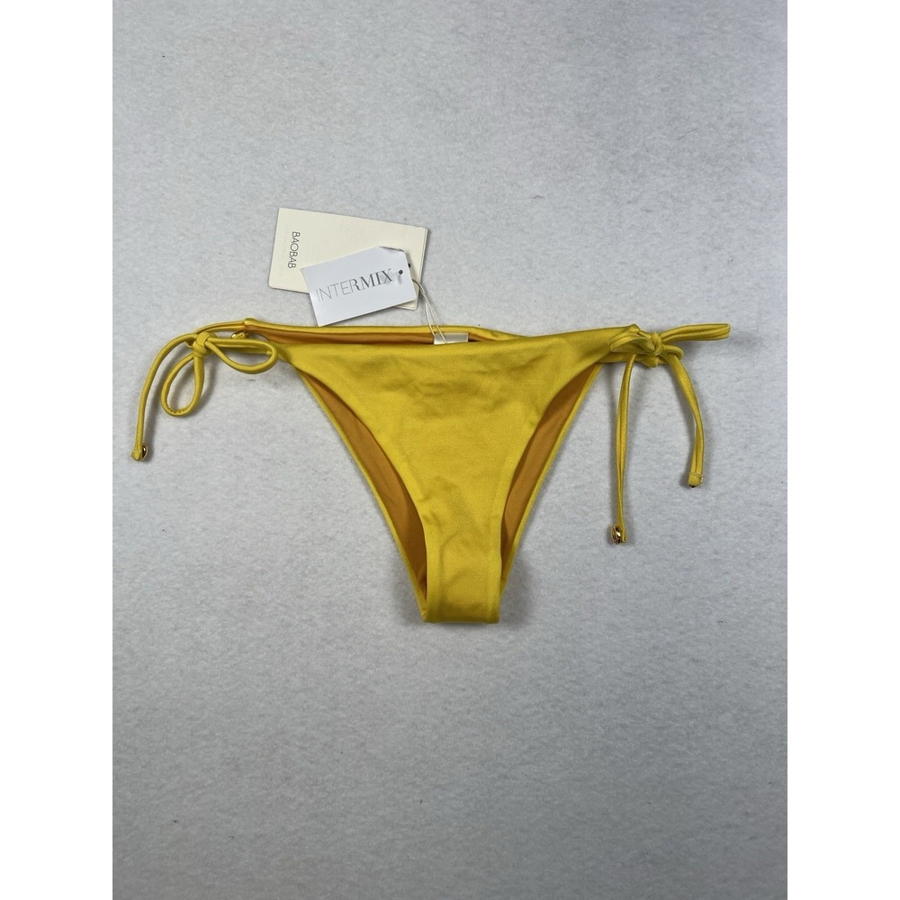 NWT Baobab Lula Women Yellow Tie Swim‎ Bikini bottom Size M